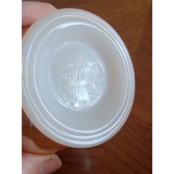 Vintage Cream & Sugar Set Fire King Peach Luster Laurel Ovenware Anchor Hocking - Picture 9 of 9